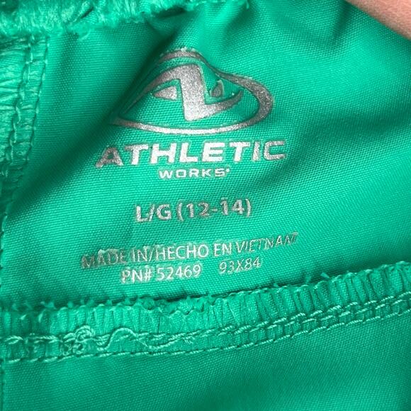 Athletic Works Green Active Running Shorts Large 12/14 - Picture 3 of 8
